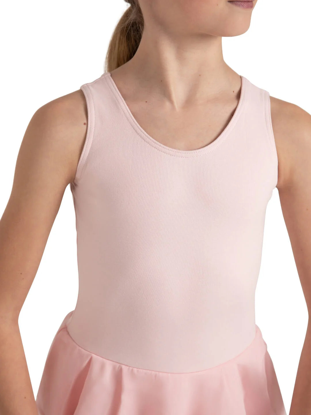 Double Layer Skirt Tank Dress Pink