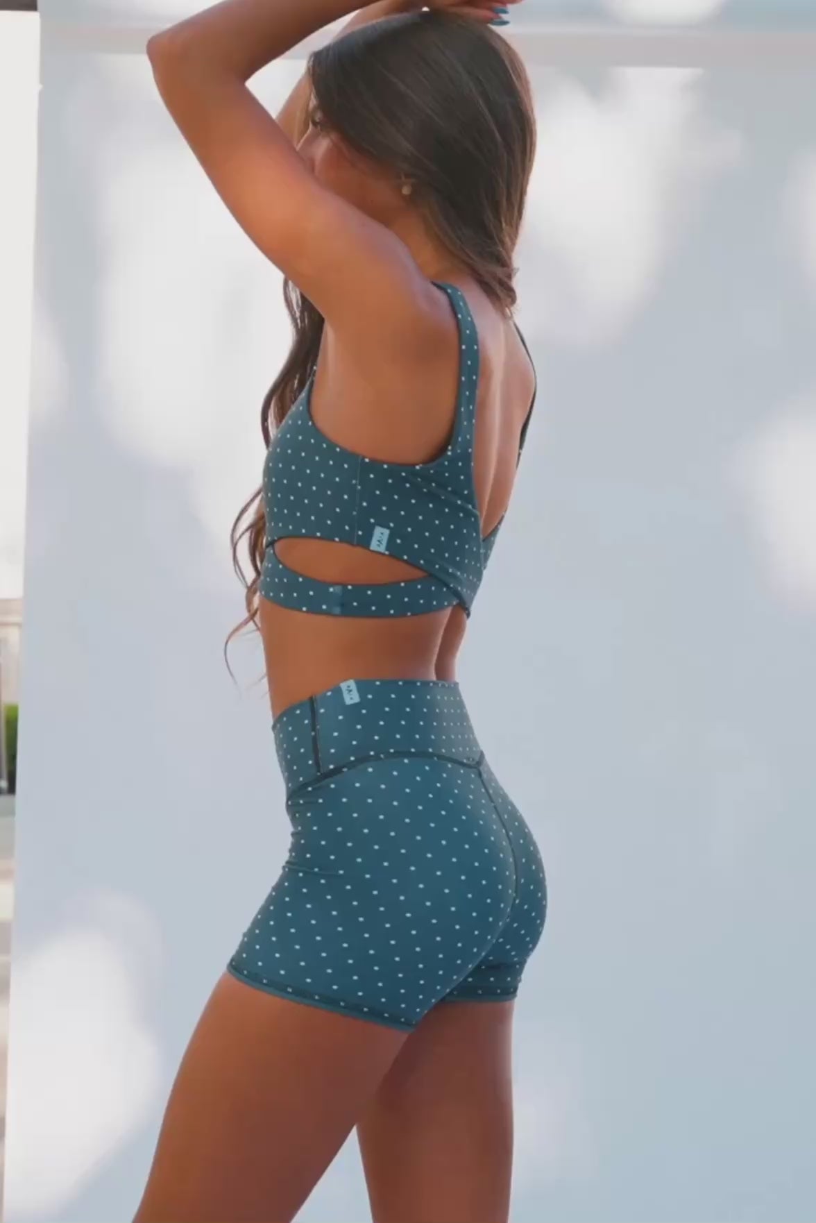 Everyday Breathe Short 3" French Blue Polka Dot