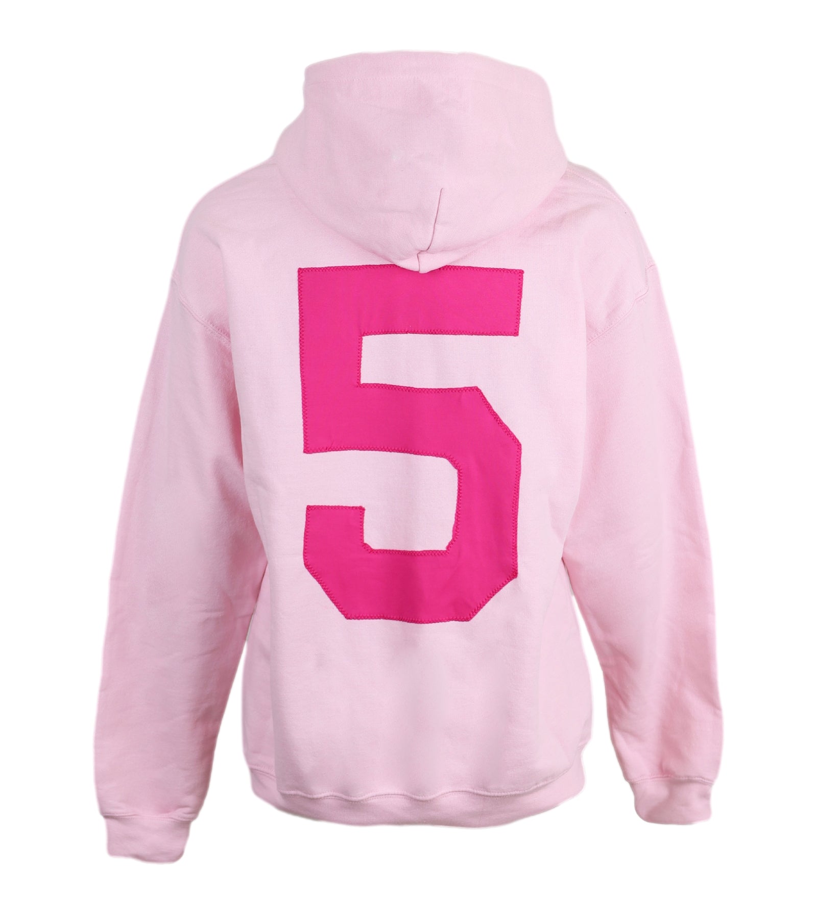 Patchwork Star 5 Applique Hoodie Pink Tart