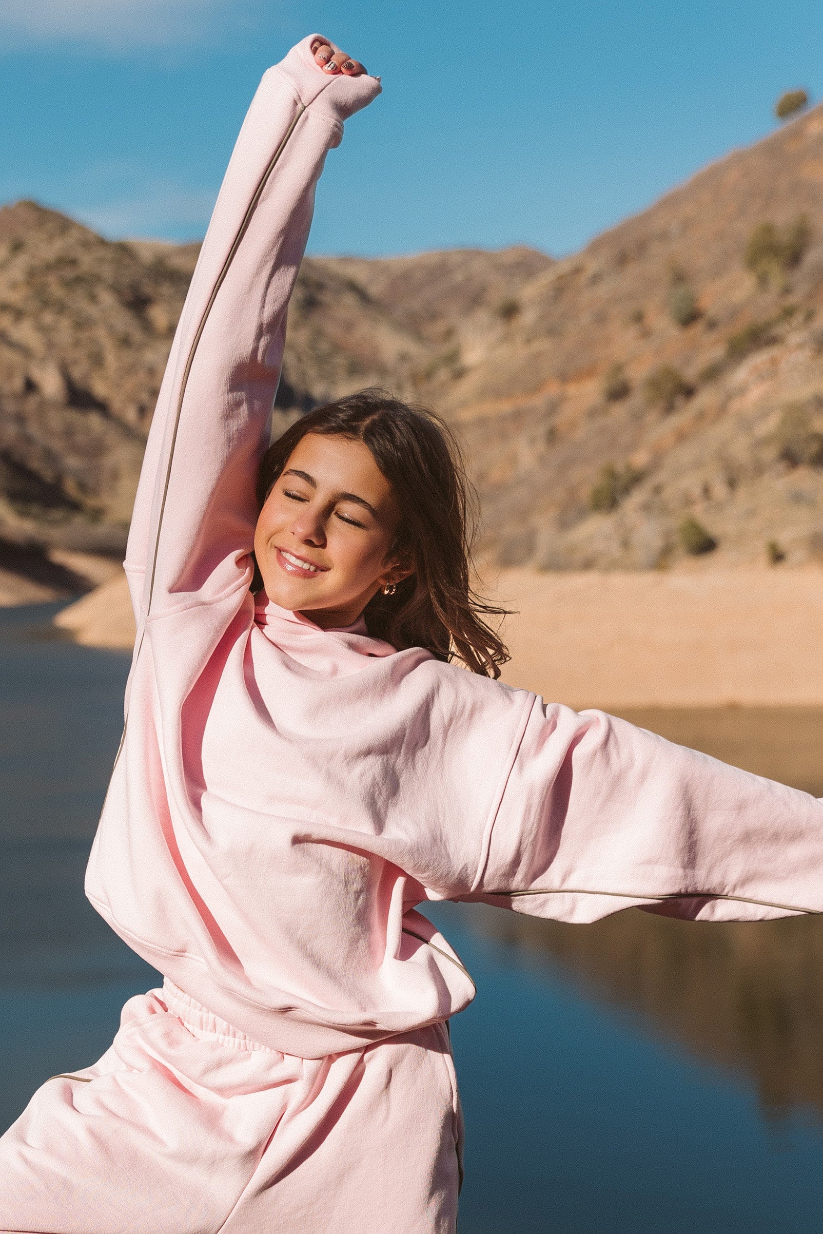 Luxe Hoodie - Blush Blossom