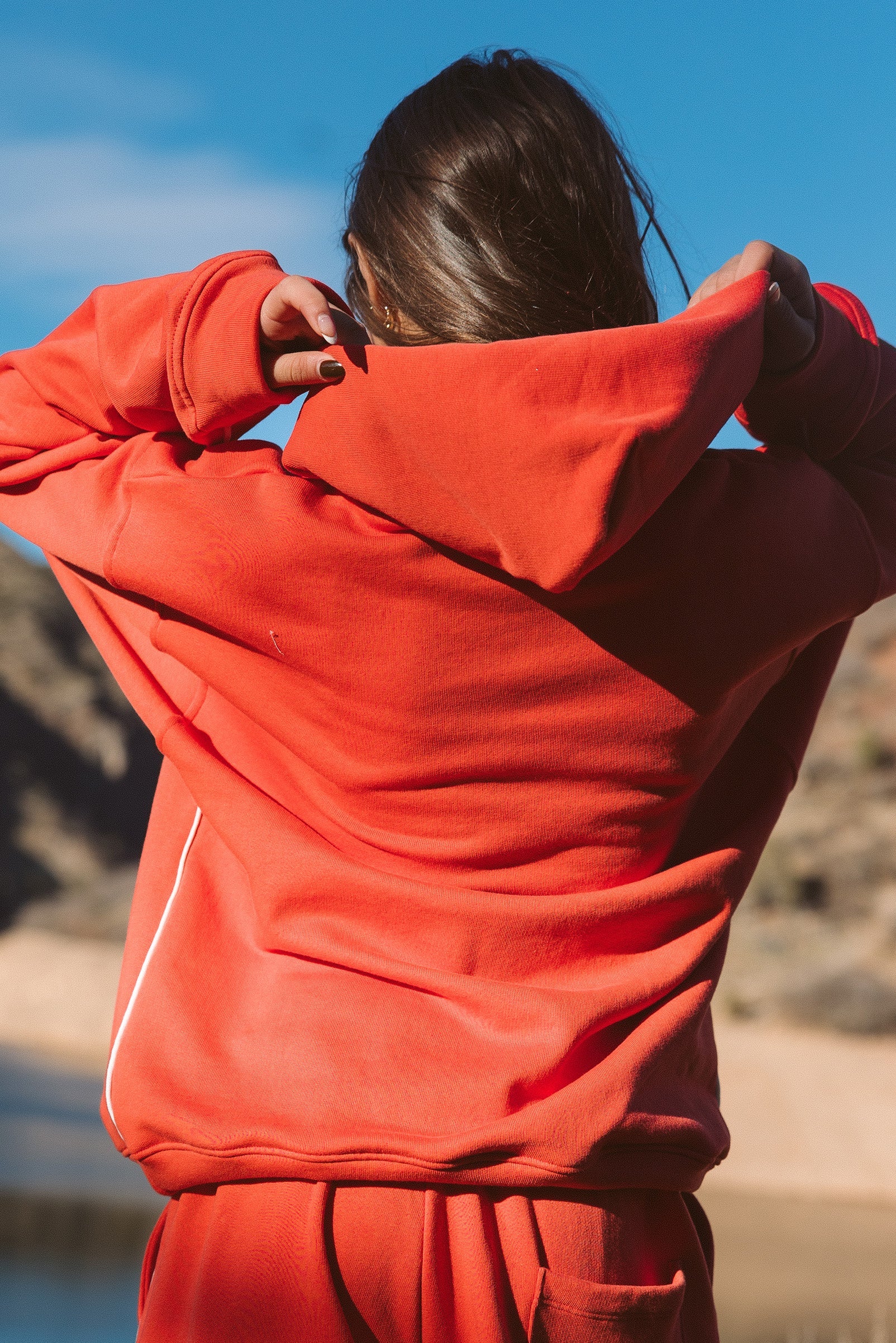 Luxe Hoodie - Crimson Rose