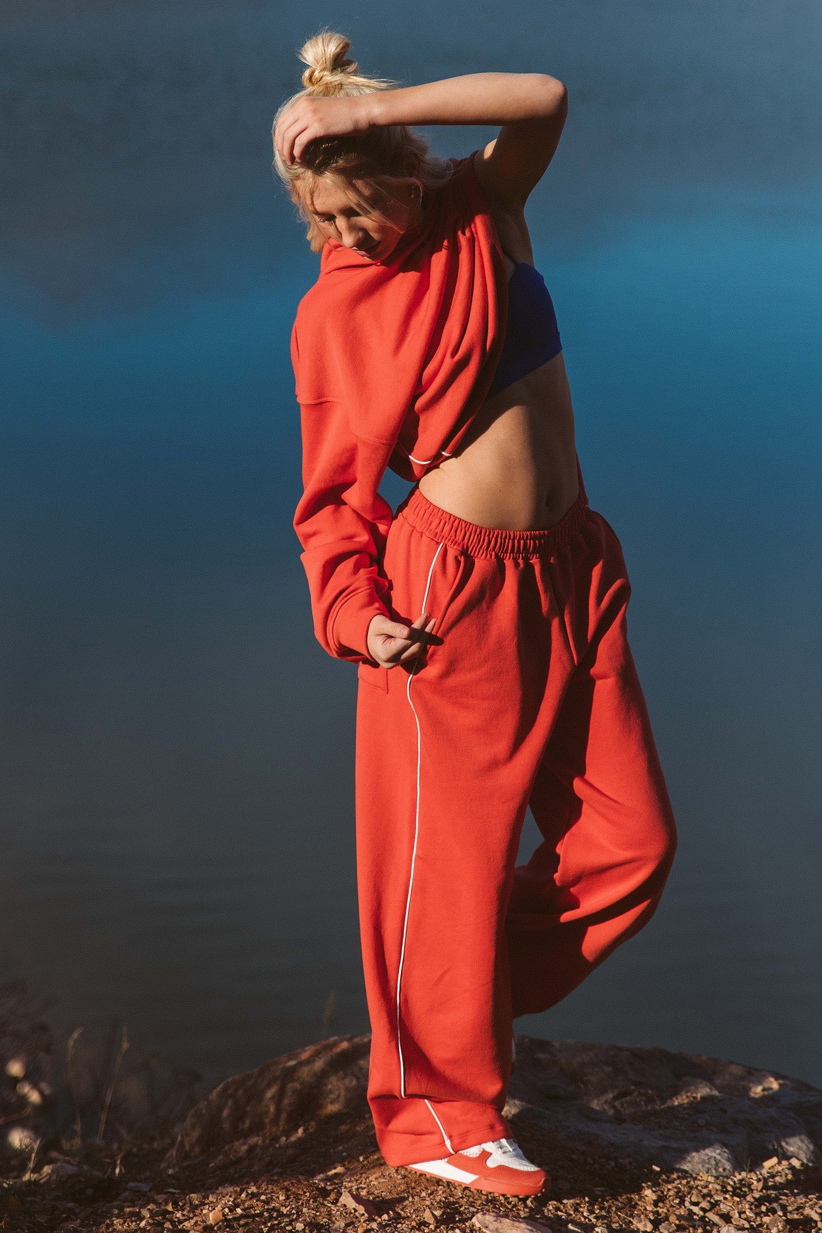 Luxe Sweatpant - Crimson Rose