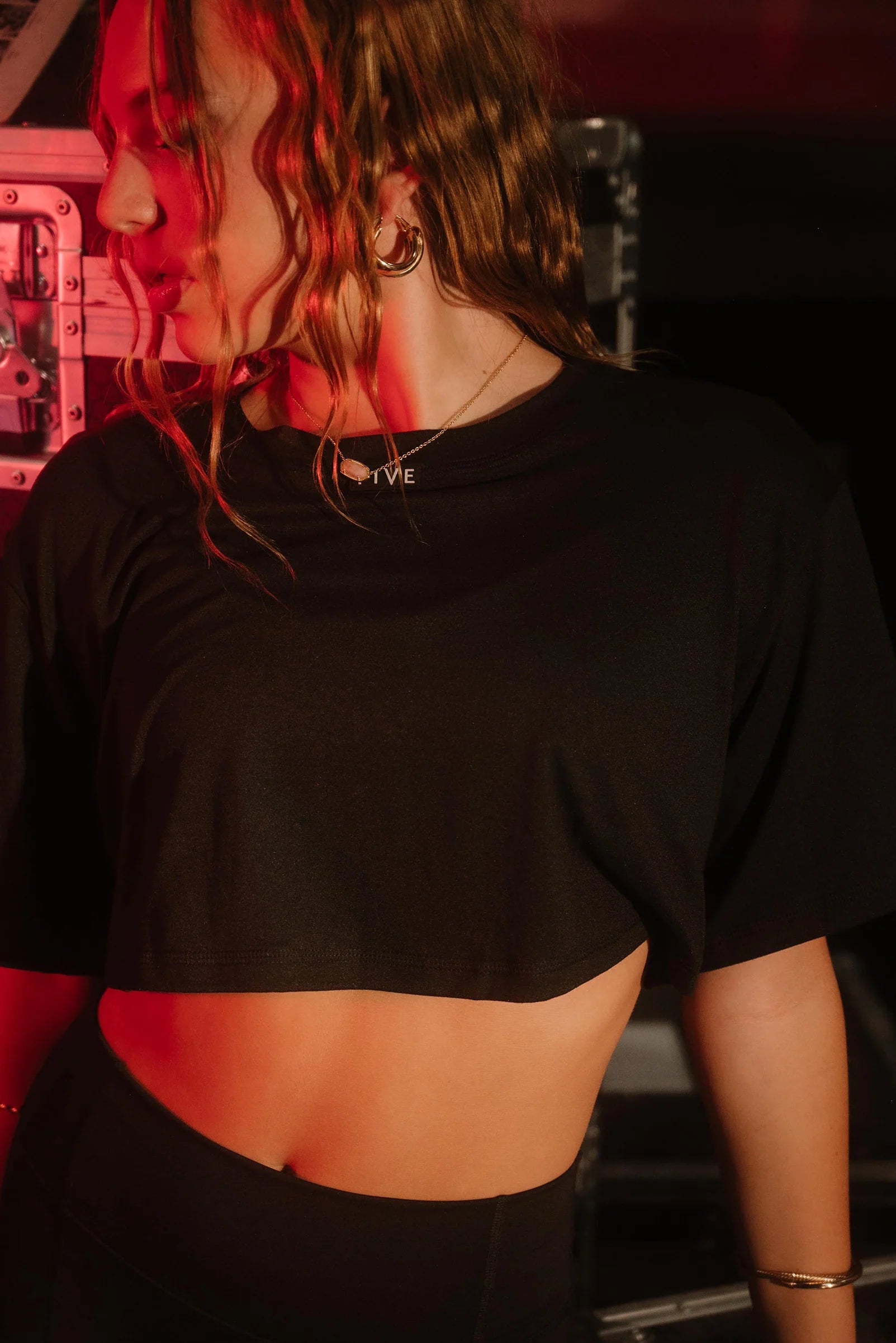 Zeppelin Crop Top Black
