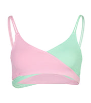2-Tone Wrap Top Pink Panther/Bright Mint