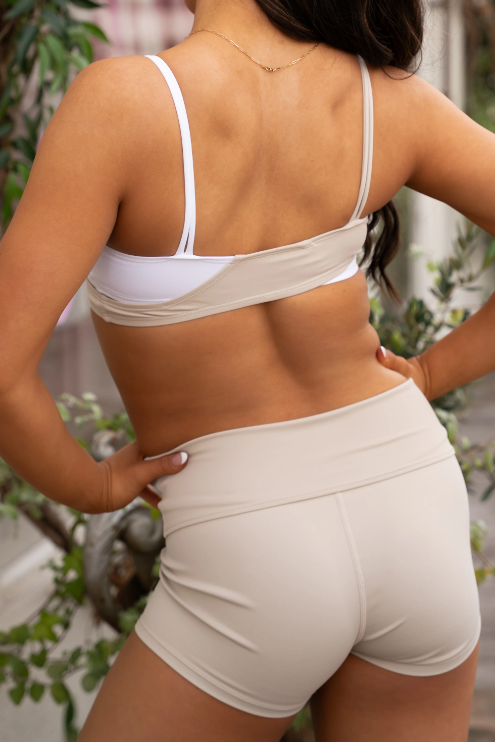 2-Tone Wrap Top Bone/White