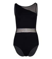Clementine Sleeveless Boat Neck Leotard Black