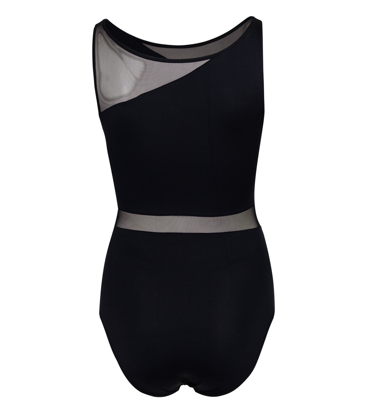Clementine Sleeveless Boat Neck Leotard Black