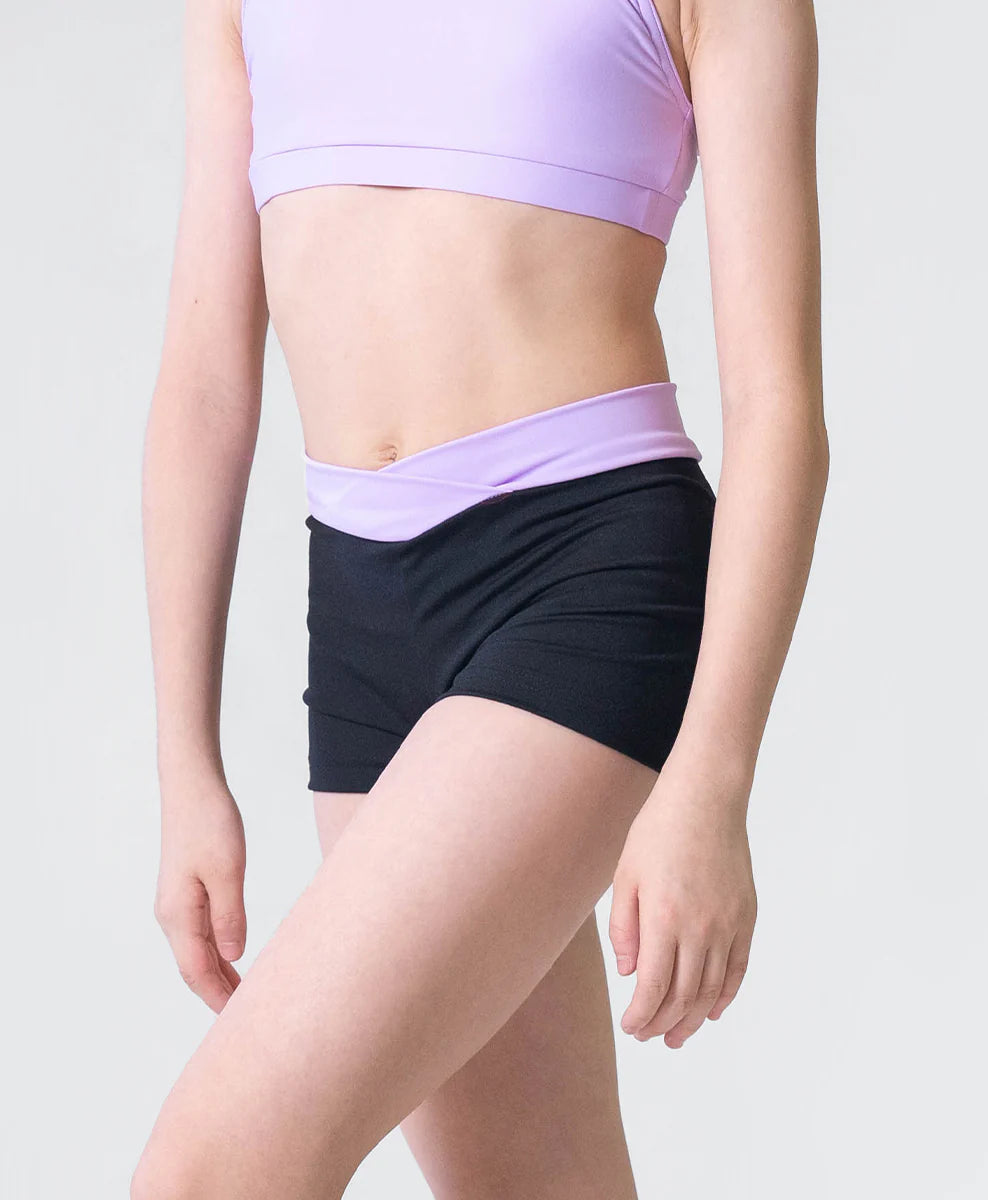 Female Shorts V-Waist Black Pensiero
